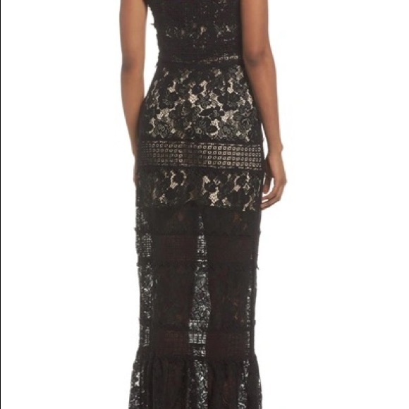 Foxiedox Tabitha Lace Maxi Dress In Black - Picture 4 of 11